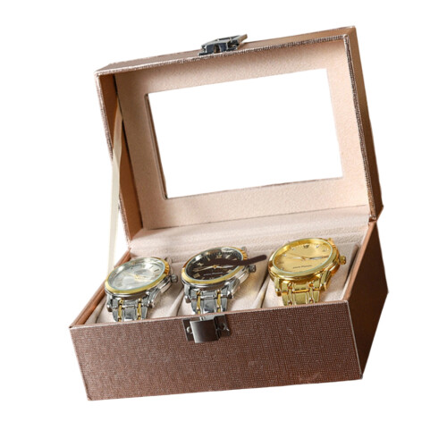 Modern Watch Organizers Box Multiple Color Option-Rose Gold