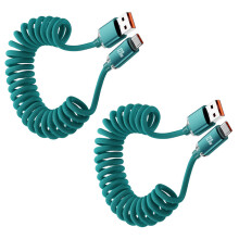 Strong Built USB A to USB C Power Cable 120W with-green 2m