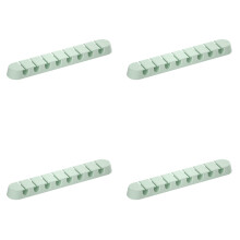 4PCS Desk Cord Storage Base Cable Management Clip-Green 8 holes
