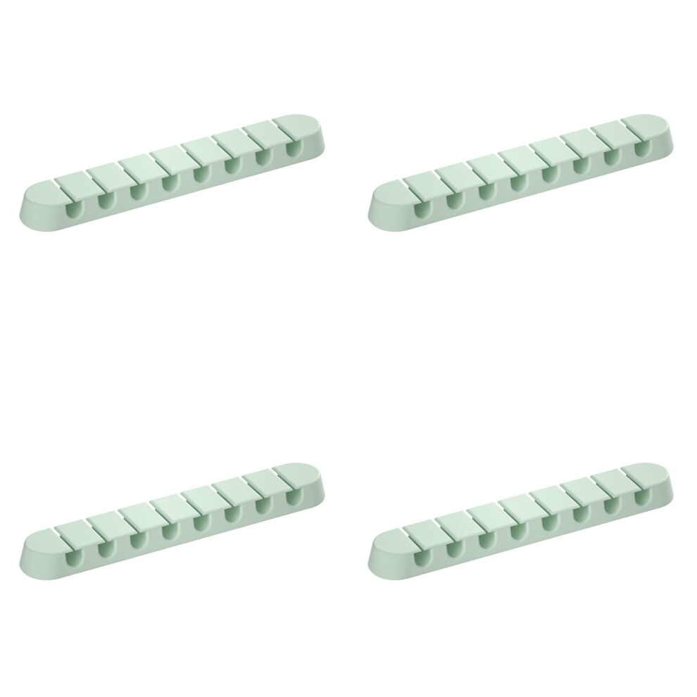 4Pcs Desk Cord Storage Base Cable Management Clip- 8 Holes Green 7709000778768