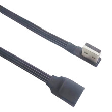 Flat USB 2.0 Extension Cable Right Angled Male-3m USB side Up