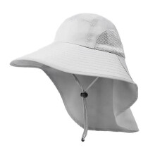 Sun Protection Fishing Hat - Wide Brim UPF Hat with Neck Flap for Hiking