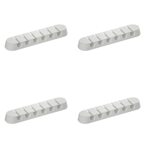 4 Pack Cable Management Organizers Quick Access-White 6 holes