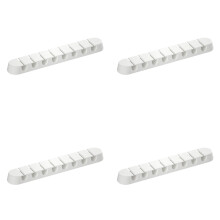 4 Pack Cable Management Organizers Quick Access-White 8 holes