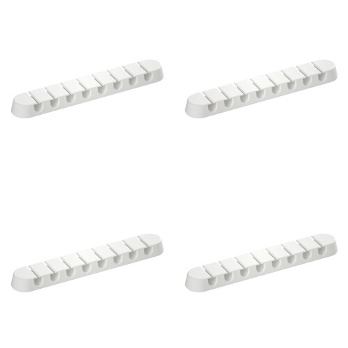 4 Pack Cable Management Organizers Quick Access-White 8 holes