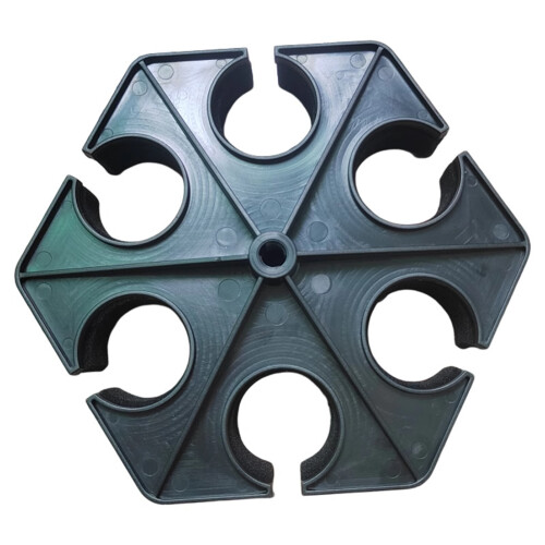 Hexagon Microphone Stand Holder 6-Hole Storage Tray for Studio