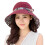 (Wine red) Women's Wide Brim Foldable Sun Hat for Anti-UV Protection 1