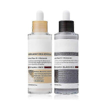 (2pcs) Rice Ampoule Soft Skin Care Kit Brighten Exfoliate Pore Shrinking Blackhead Minimizing Repair