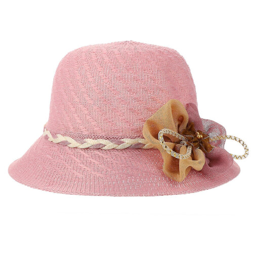 Outdoor Use Pink Sun Blocking Hat 1Pcs Folding Fashionable Hat