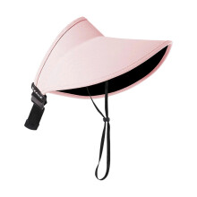 (Pink) Oversized Sun Hat with Windproof Chin Strap Adjustable Reversible Breathable Beach Hat for Women Travel Sports Running  Pink