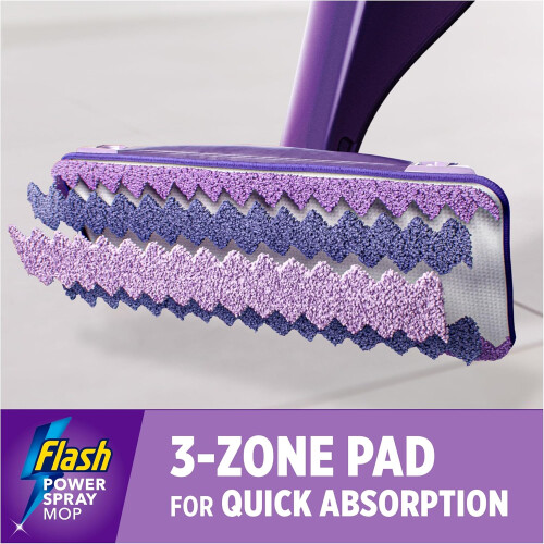 Flash Flash Power Spray Mop Starter Kit Washable Pads 1