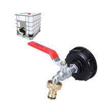 IBC adapter 1/2 hüvelykes sárgaréz csappal, gyors tömlőcsatlakozással, egyszerű tartályszelep-illesztés, korrózióálló ötvö