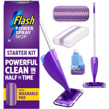 Flash Power Spray Mop Starter Kit Washable Pads