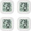 Kit com 4 Termômetros e Higrômetros Digitais Inteligentes para Ambientes Internos com Sensor de Temperatura e Umidade para Casa 1