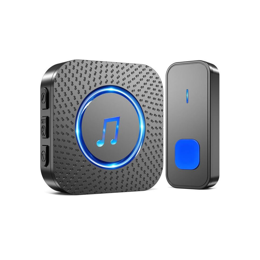 Wireless Doorbell Kit Plug-In Receiver, 400 M Range, Waterproof, 110 Db, Portable Chime For Home Entry Use 8361958284365