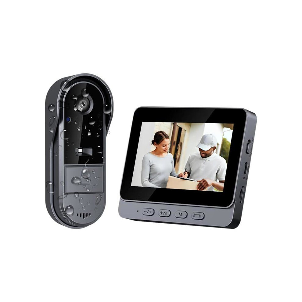 Wireless Video Doorbell Camera 1080P, 4.3-Inch Ips Screen, 170 Wide Angle Video Intercom For Home Use 8361958284419
