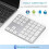 Wireless Numeric Keypad 34-Key Bluetooth Silver Slim Portable Keyboard for Laptop and Desktop Use 1