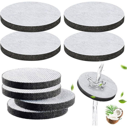 Microdisc Water Filter Replacement Cartridges, Activated Carbon, 8 Pack for Everyday Drinking Bottles