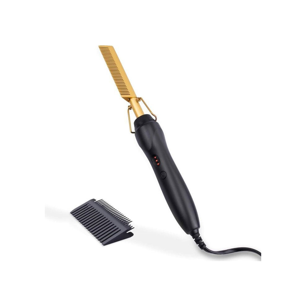 Multi-Function Hair Comb for Curling and Straightening, Suitable for Dry and Wet Hair, Heated Drying Comb