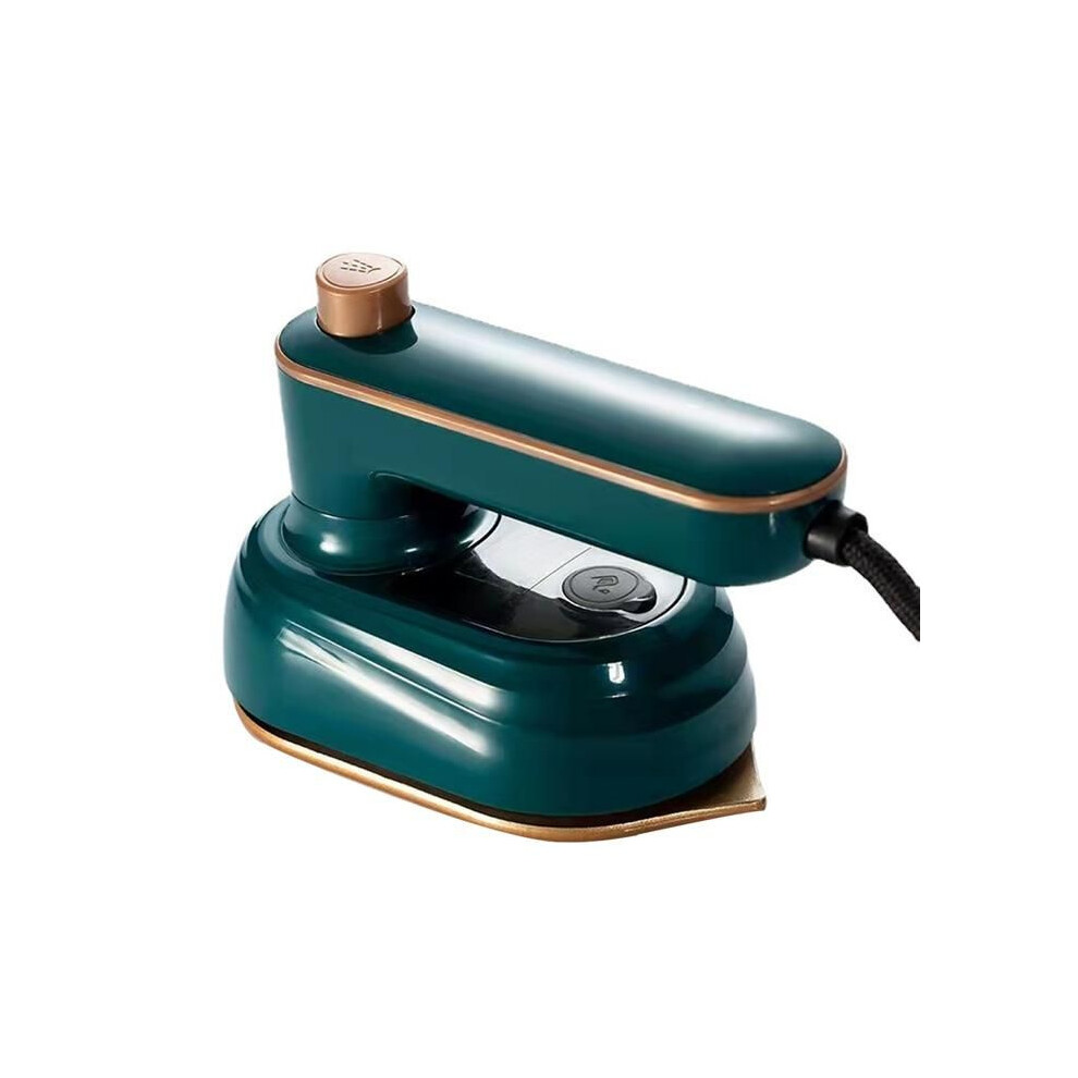 Portable Mini Steam Iron for Dry and Wet Ironing Fast Heat Up Green Lightweight Travel Iron