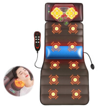 Full Body Massage Mat with 10 Motors, Vibrating Mattress for Back Pain Relief, Neck and Shoulder Comfort, Home Use