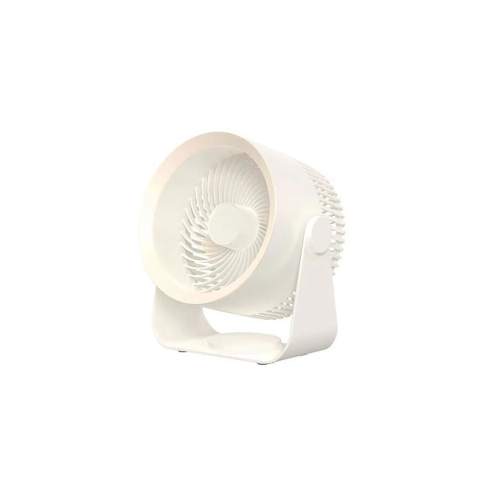 Compact White Usb Rechargeable Air Circulation Fan, Quiet And Powerful For Home And Travel Use 4695330364609