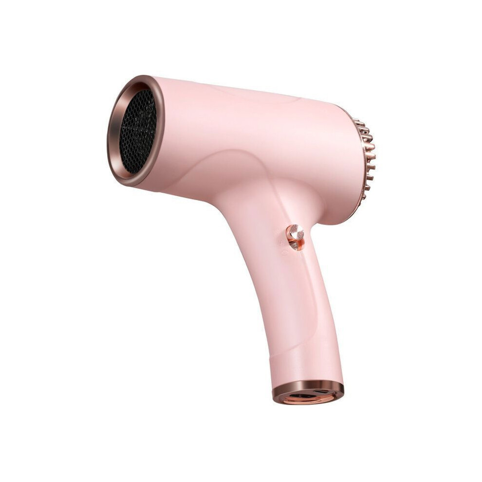 Cordless Rechargeable Hair Dryer, Hot and Cool Air Ionic Hair Care, Portable Quiet Hair Dryer, Pink