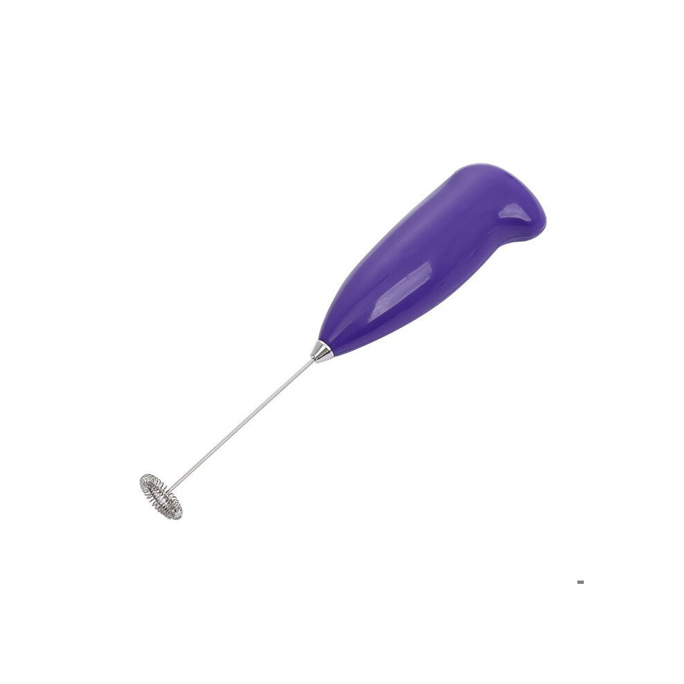 Purple/Cream Portable Electric Stainless Steel Egg Beater, Handheld Mixer For Baking, Whipping And Eggs