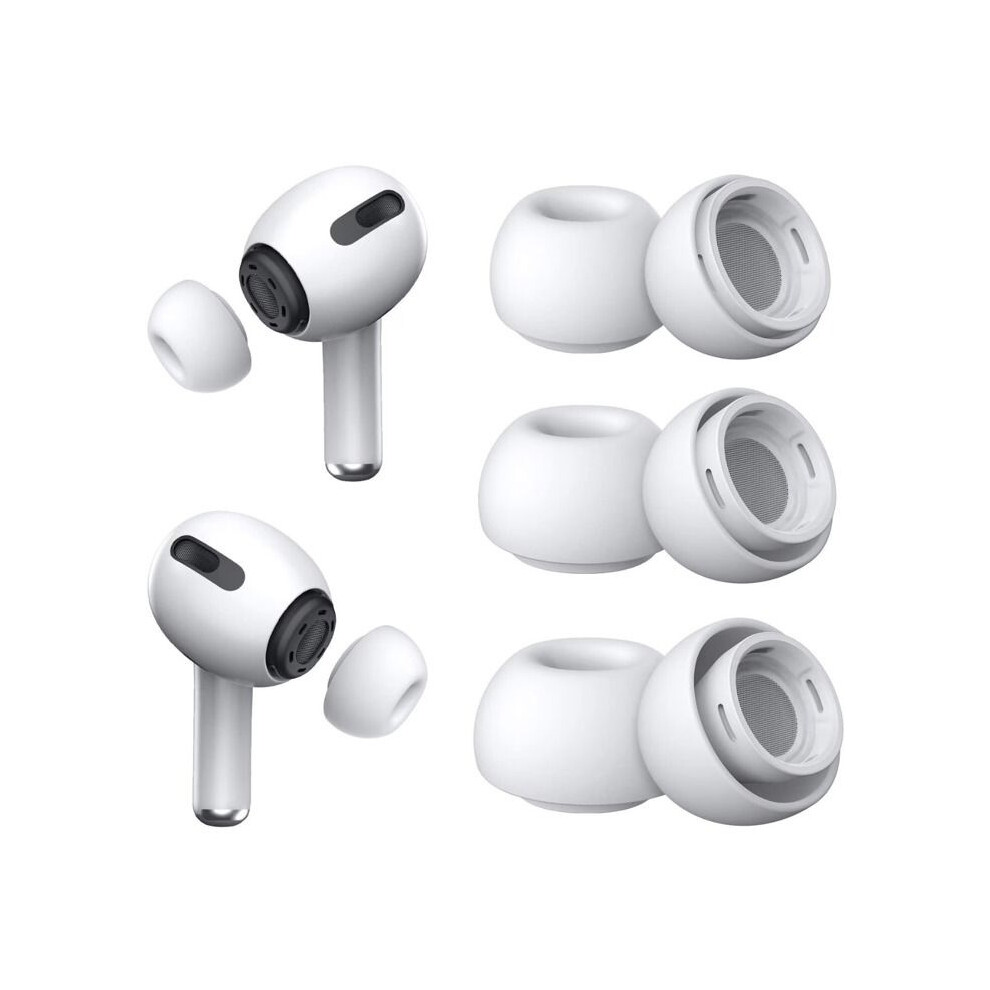 Replacement Ear Tips for In Ear Wireless Earphones, 3 Pairs Silicone with Noise Reduction Hole, S M L Sizes