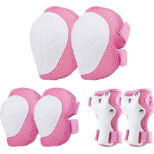Conjunto de 6 peças de equipamentos de proteção infantil: joelheiras, cotoveleiras e protetores de pulso para ciclismo, patinação e esportes