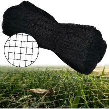 Rede de proteção contra pássaros preta e reutilizável, 7,5 x 15 m, malha de 2,0 x 2,0 cm, para jardins, pomares e campos.