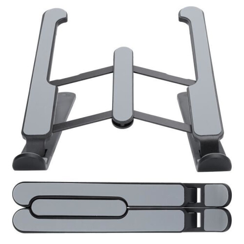 Foldable Adjustable Laptop Stand with Cooling Support for 11-17 Inch Laptops, Black
