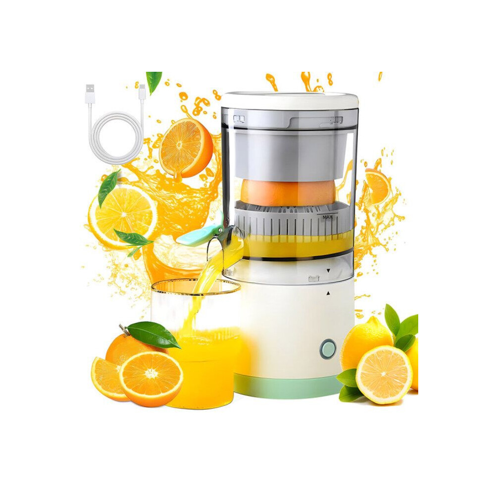 Orange Rechargeable Electric Citrus Juicer With Usb Interface For Juice Extraction, Portable Kitchen Tool