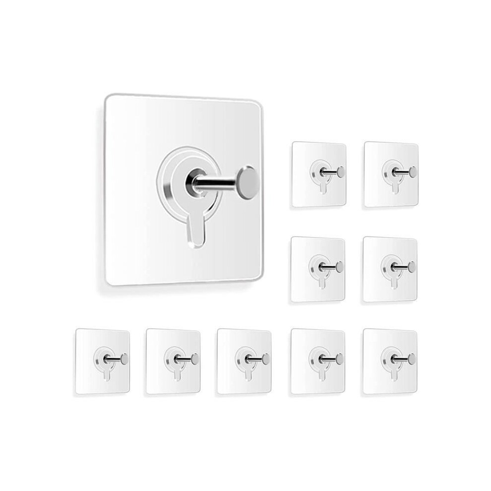 18Pcs No Drill Picture Hanging Hooks, Transparent Adhesive Wall Hooks For Photo Frames, Strong Wall Mount Fixings 5469984222634