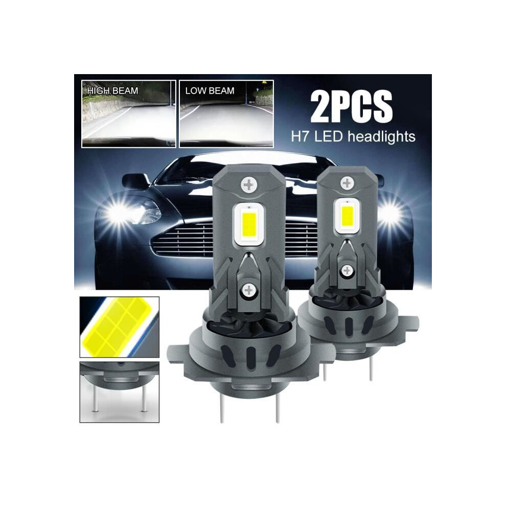 H7 Led Headlight Bulbs 18000Lm 120W Csp Chips For Car, Bright 2 Pack White 8044271204547