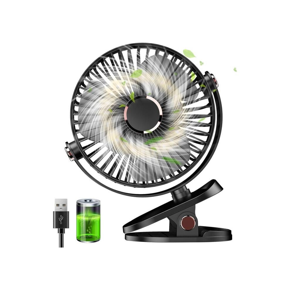 Clip On Fan, Small Rechargeable Portable Desk Fan, Ideal For Office, Home And Camping Use 3174212397894
