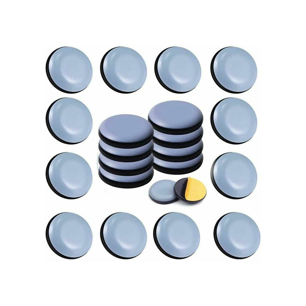 24 Ptfe Furniture Sliders, 20 Mm Self Adhesive Glides For Chairs, Tables And Hardwood Floors 4084998135605