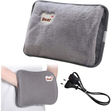 Bolsa de água quente recarregável, macia e confortável, aquecedor de mãos portátil para uso no inverno.
