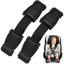 Cinto de segurança infantil ajustável de 2 peças para carrinhos de bebê e cadeirinhas de carro, seguro e prático.