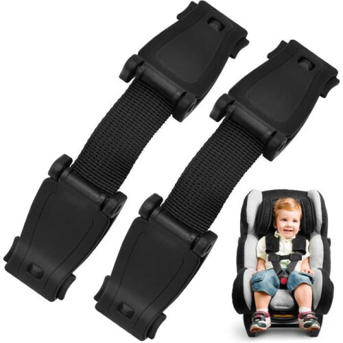 Adjustable 2-Piece Child Harness Chest Strap for Strollers and Car Seats, Secure and Practical
