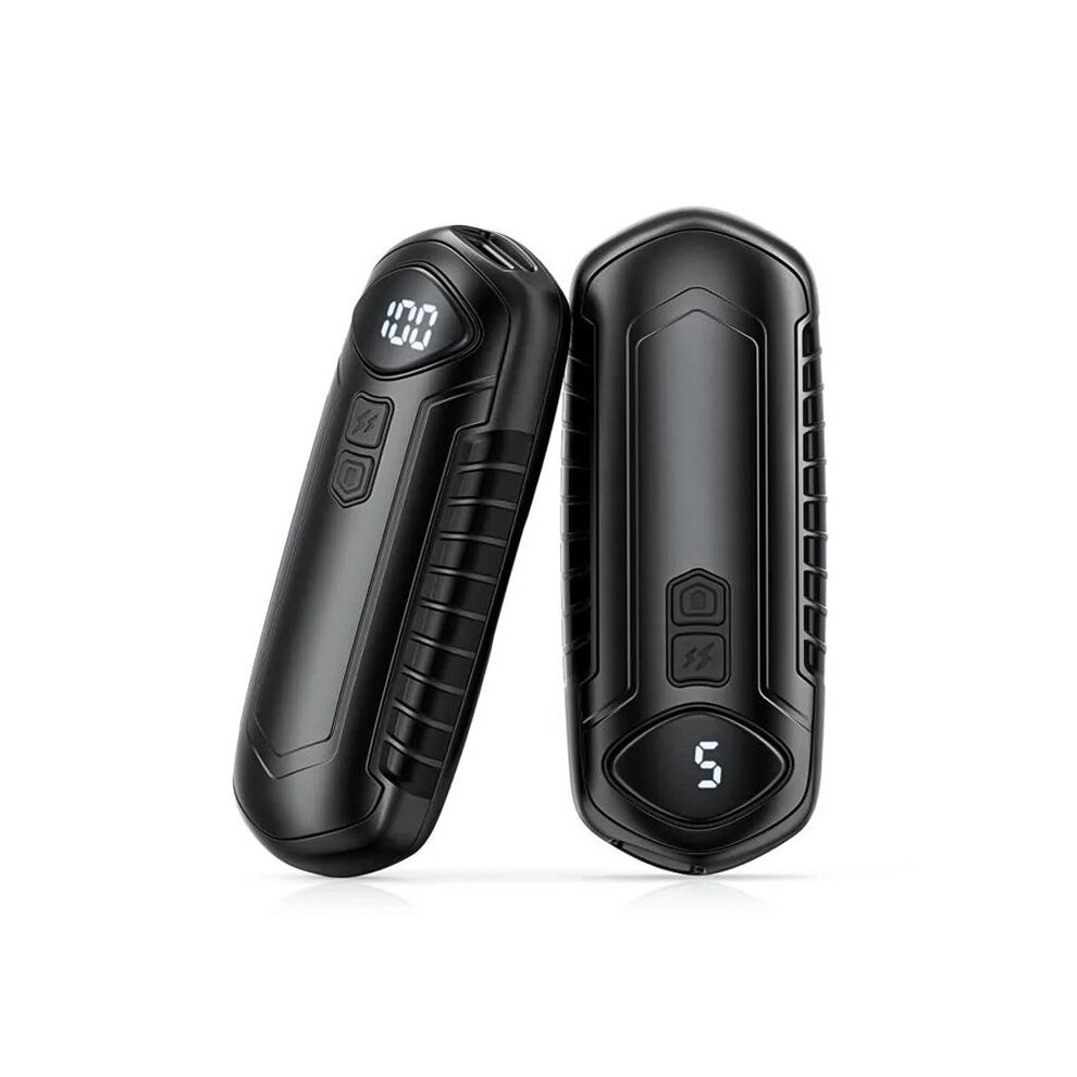 Rechargeable Hand Warmers 2 Pack, 3000Mah, 5 Temperature Levels, Digital Display, Fast Heating, Portable, Black