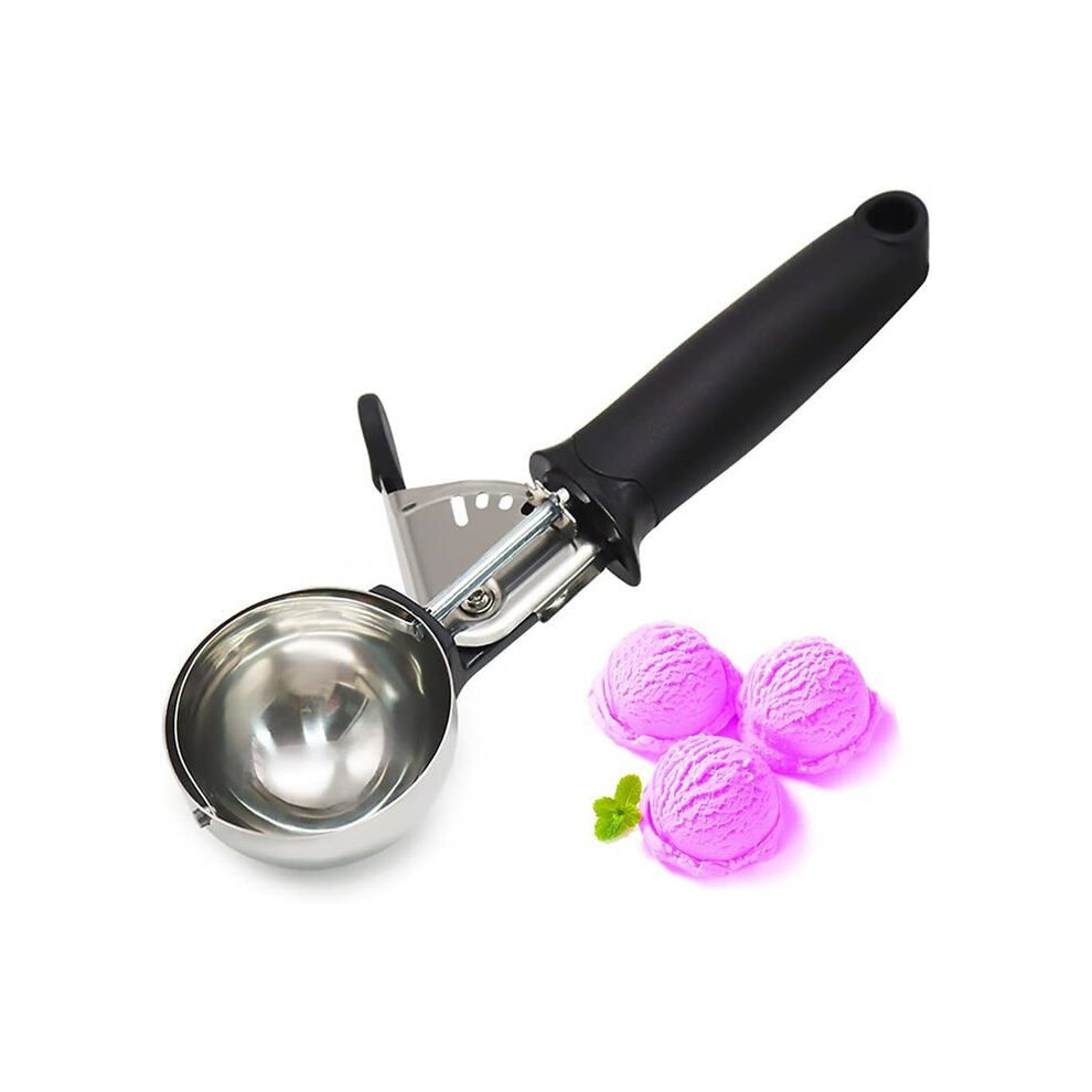 Stainless Steel Ice Cream Scoop with Trigger Release for Ice Cream Balls and Desserts