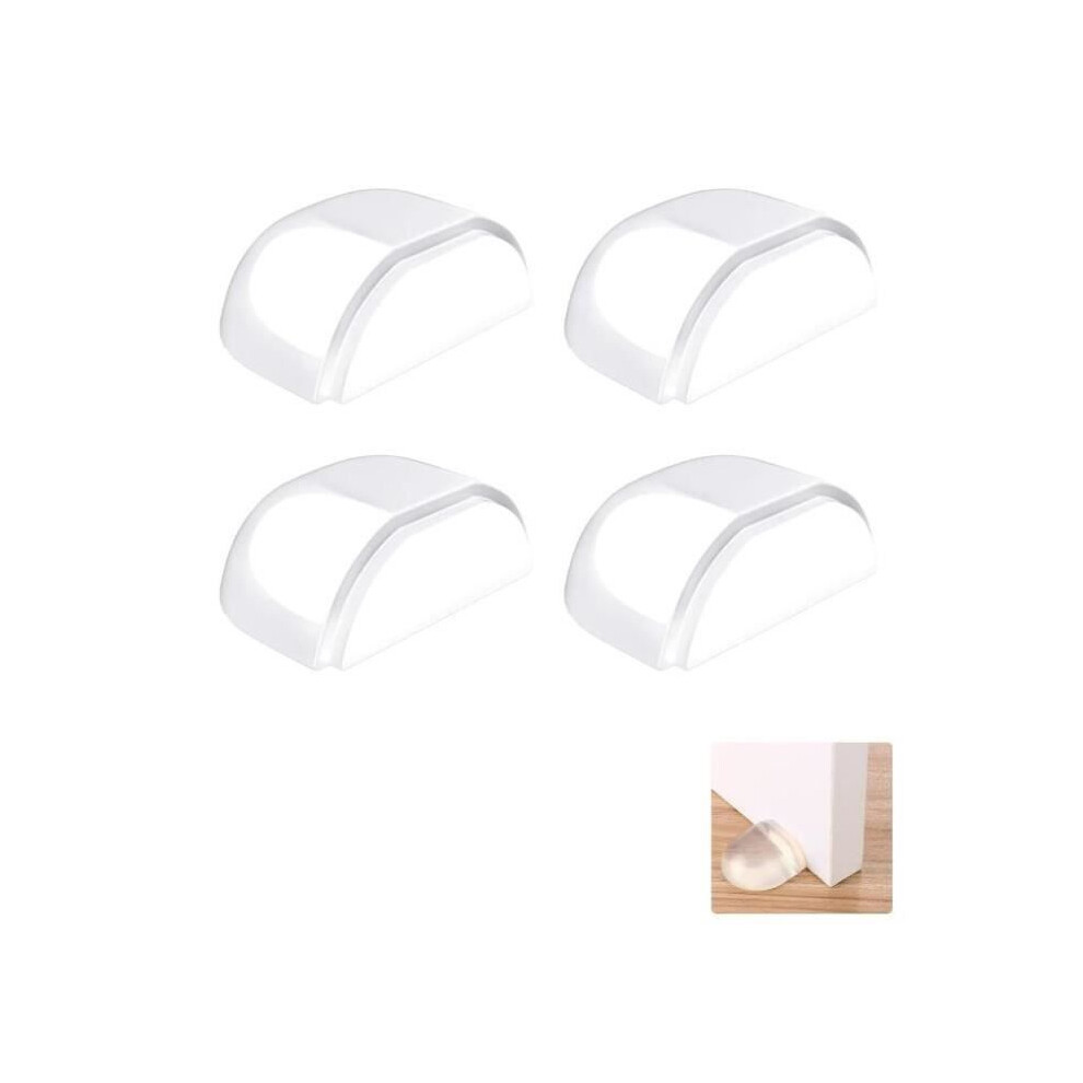 Semi-Circle Transparent Self-Adhesive Rubber Door Handle Protector For Home Use 4598225110735