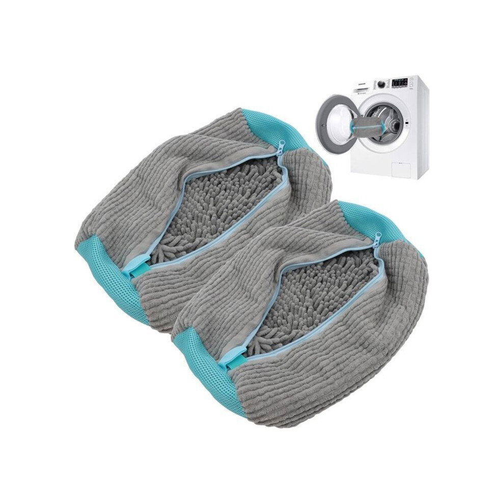 Set of 2 Shoe Laundry Bags, Mesh Washing Machine Bags with Zipper, Durable Fabric for Protecting Shoes in Wash