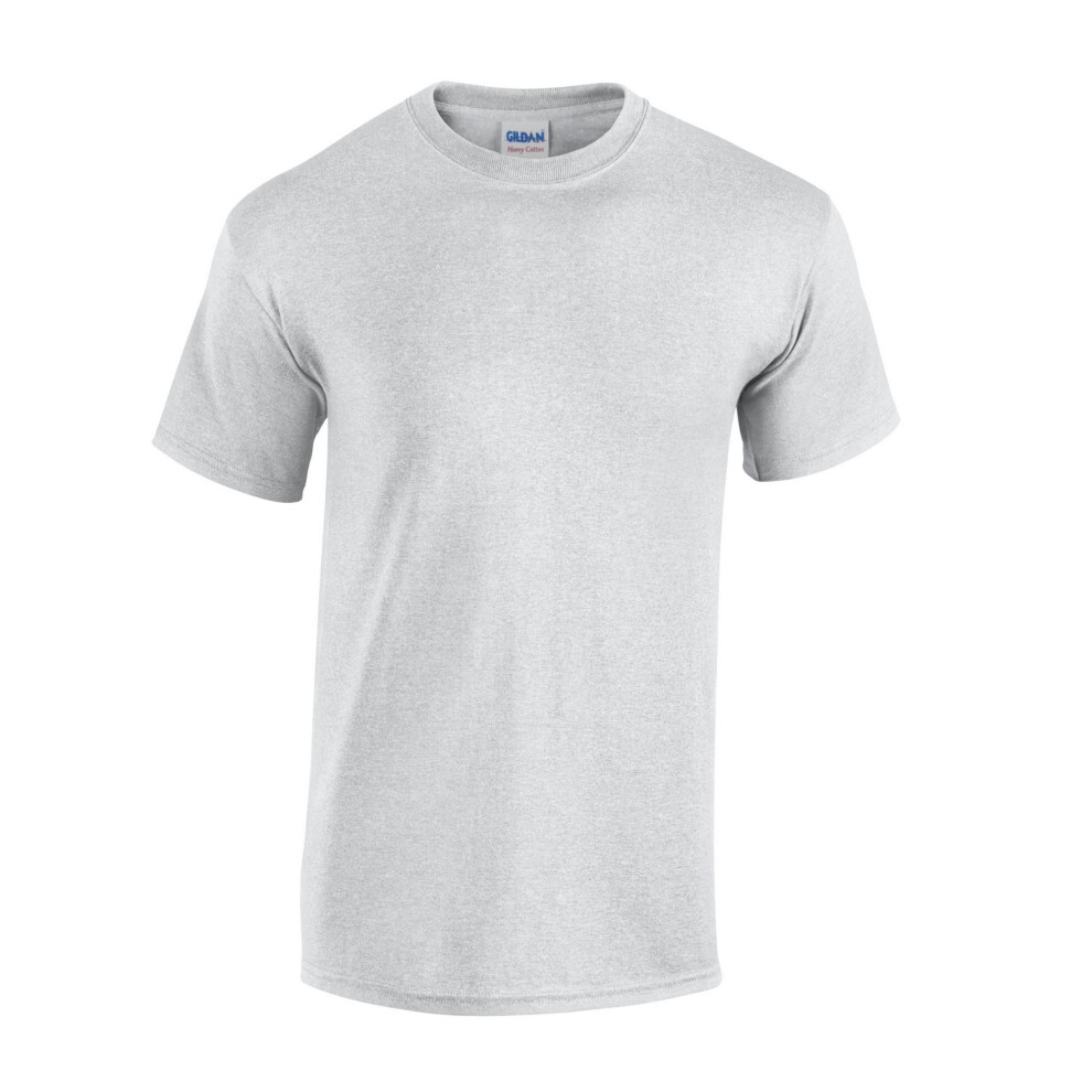 Gildan (3Xl, Ash) Unisex Adult Heavy Cotton T-Shirt Multicoloured