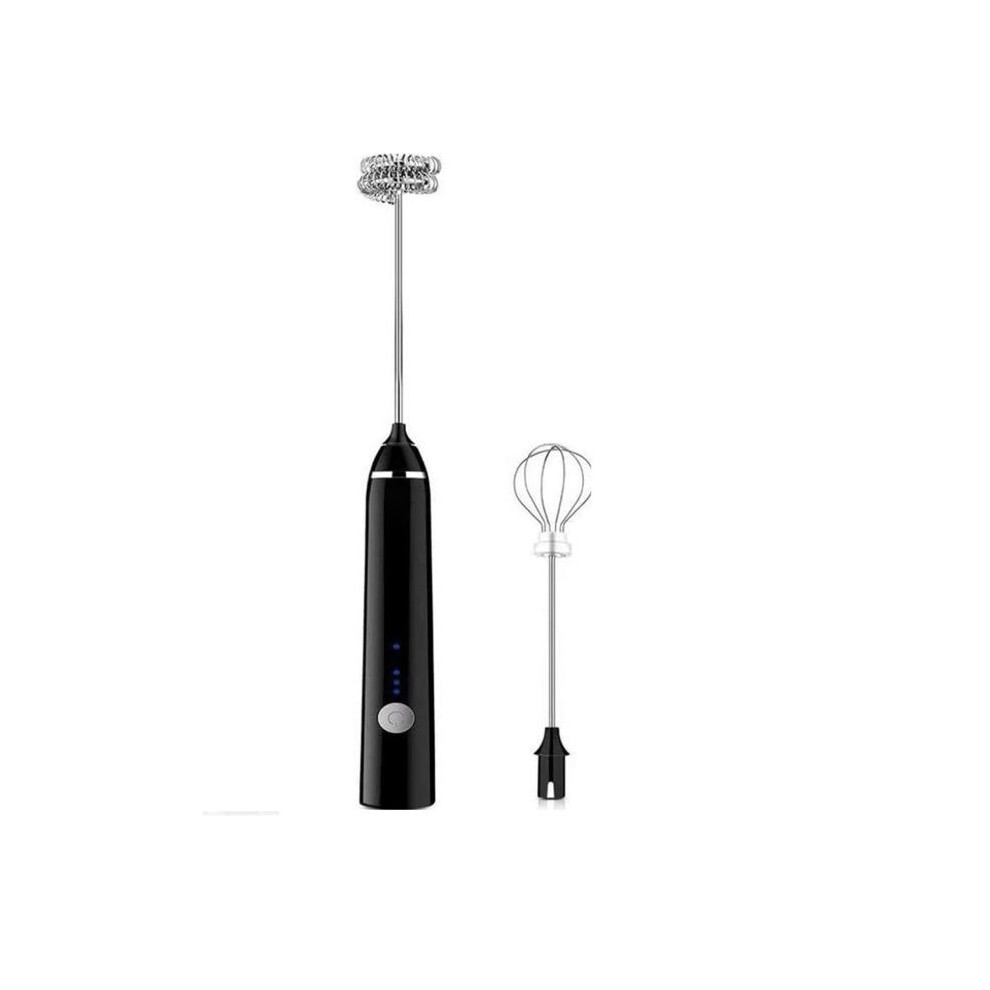 Portable USB Rechargeable Electric Milk Frother, Adjustable 3 Speed Handheld Frother for Coffee and Lattes