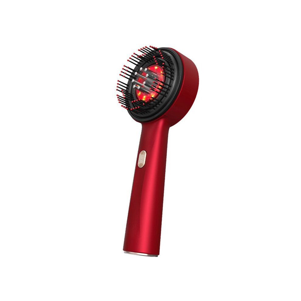 Red/Light Electric Scalp Massager Brush With Liquid Dispersion, Therapy, 3 Modes, 2 Speeds, 1400Mah Battery