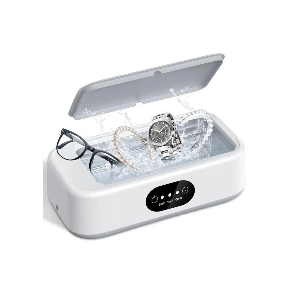 Automatic Ultrasonic Cleaner for Watches, Glasses and Jewelry, Compact Home Cleaning Machine