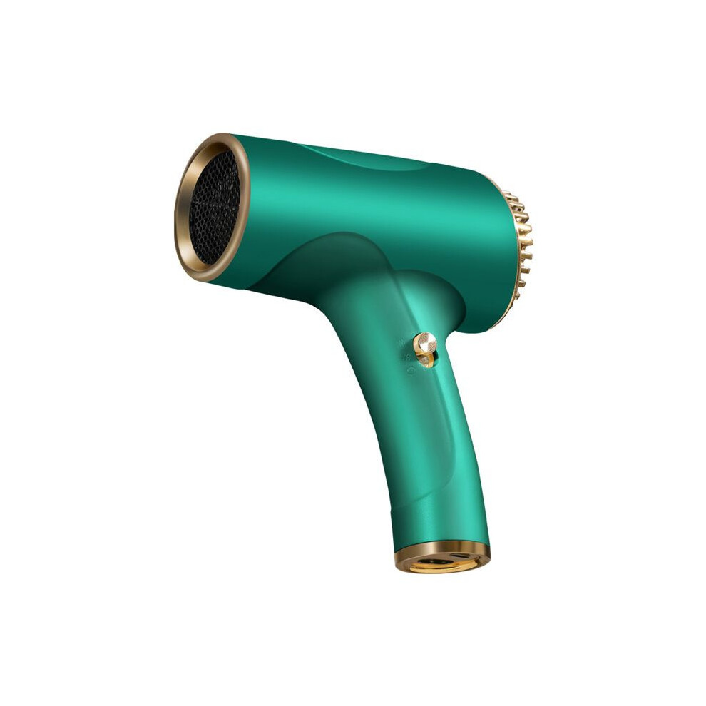 Green Cordless Hair Dryer, Rechargeable Battery Powered Compact Blow Dryer, Fast Drying For Travel,