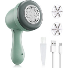 Electric Fabric Shaver, Powerful Lint Remover with 2 Replaceable Blades, USB Rechargeable for Clothes and Sweaters